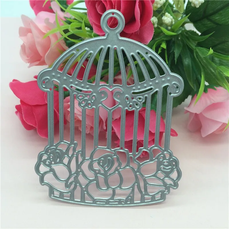 Металлические Вырубные штампы в виде птичьей клетки, Бумажные тисненые ремесла «сделай сам»