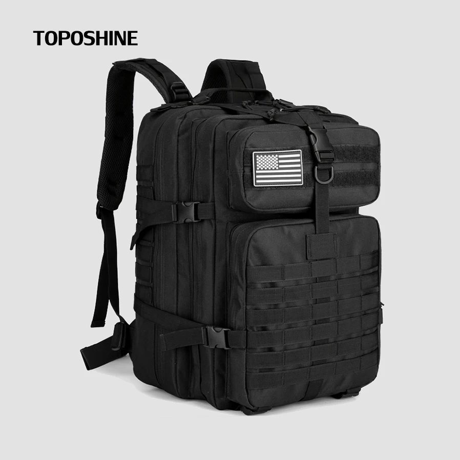 Toposhine التكتيكية على ظهره للرجال مقاوم للماء العسكرية مول على ظهره 31x48x31 سنتيمتر سعة كبيرة في الهواء الطلق حقيبة الظهر لحقيبة ترحال #1
