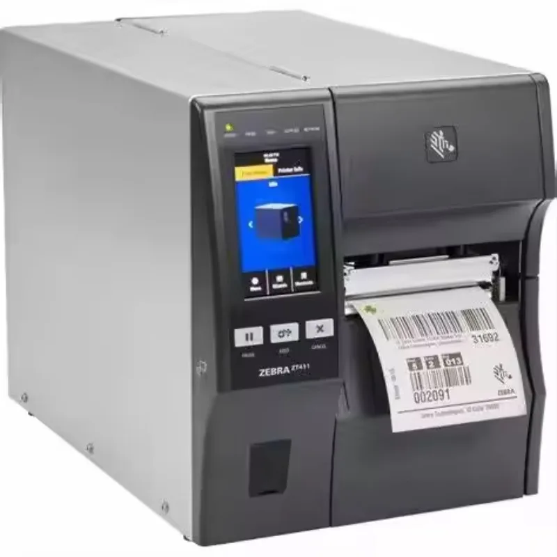 Genuine ZT411 203dpi  Industrial Thermal Transfer Printer 4inch Industrial Label Sticker Barcode Printer