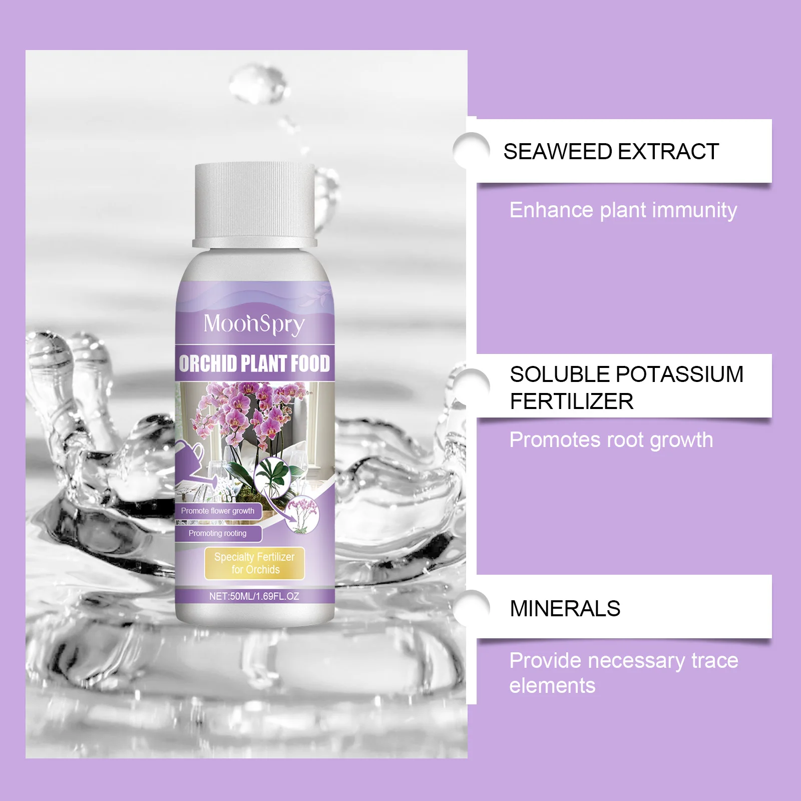 50ml Orchid Plant Growth Liquid Supplement Compound Nutrients For Flowers Promote Roots Differentiation Orchid Special Agent