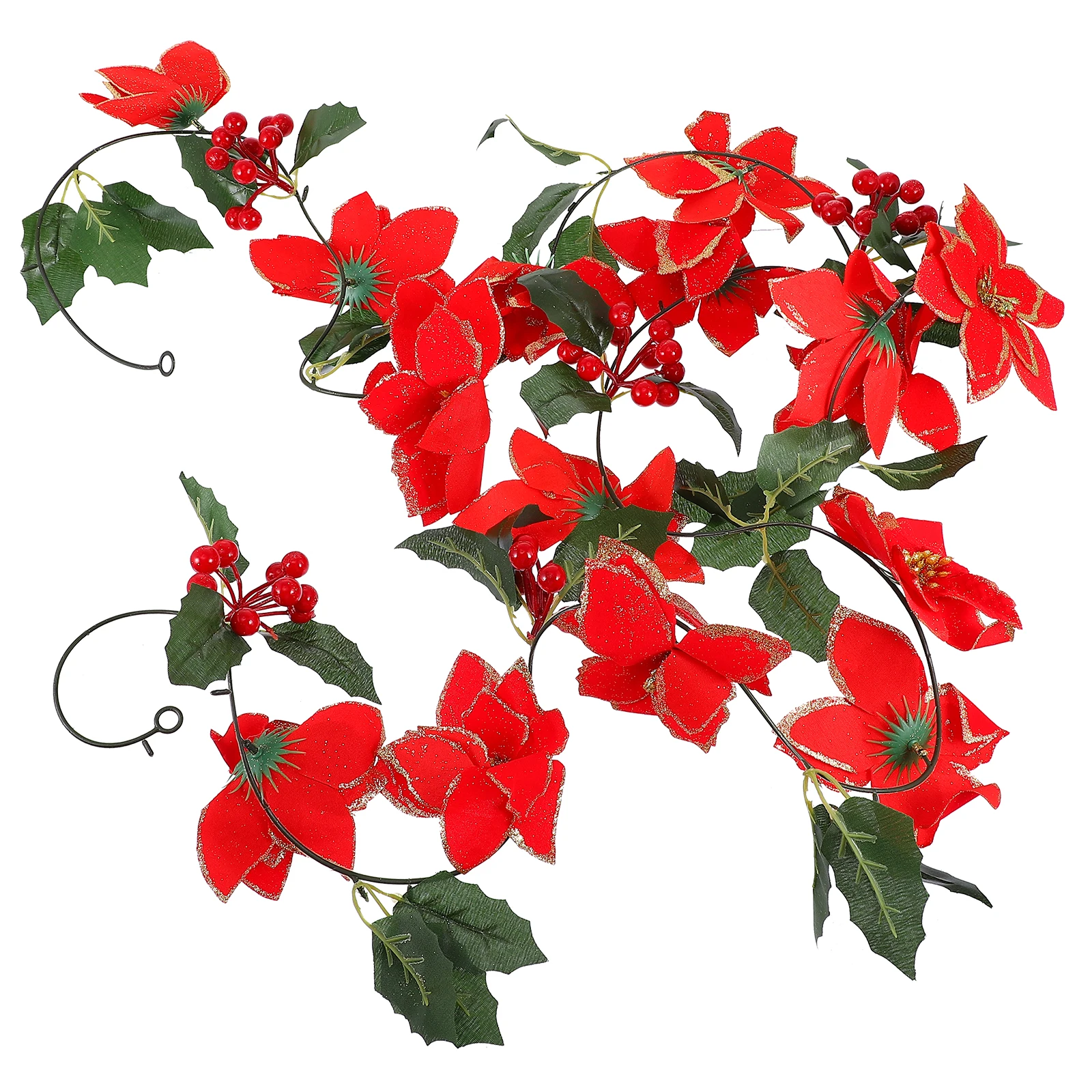 

Artificial Christmas Berry Rattan Red Decor Plant Hanging Wreath Faux Flower Simulation nament Home Party Stage