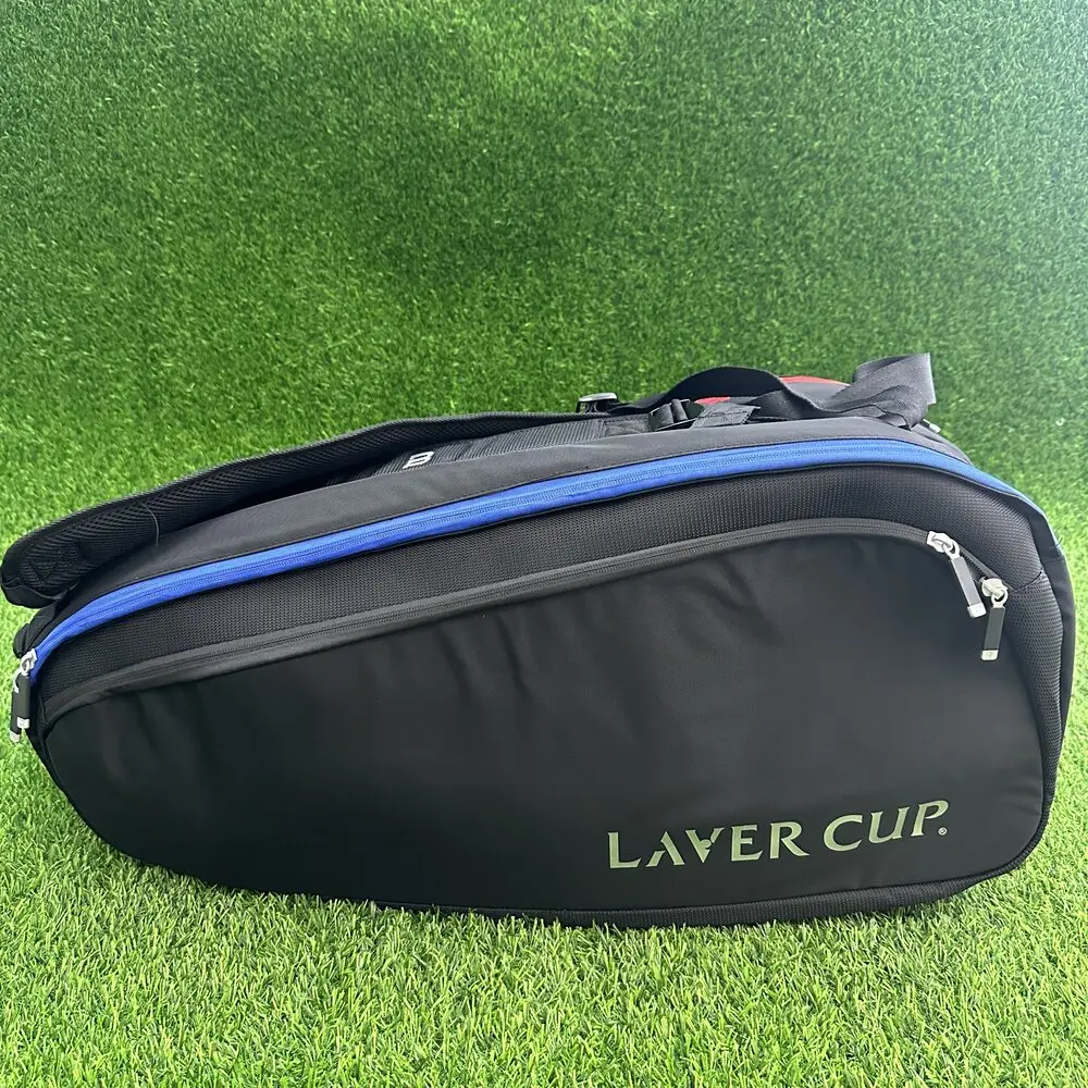 2024 Wilson Double-deck 9 PK Tennis Bag Super Tour Laver Cup Tennis Racquet Backapck Large Tennis Racket Bag with Thermoguard
