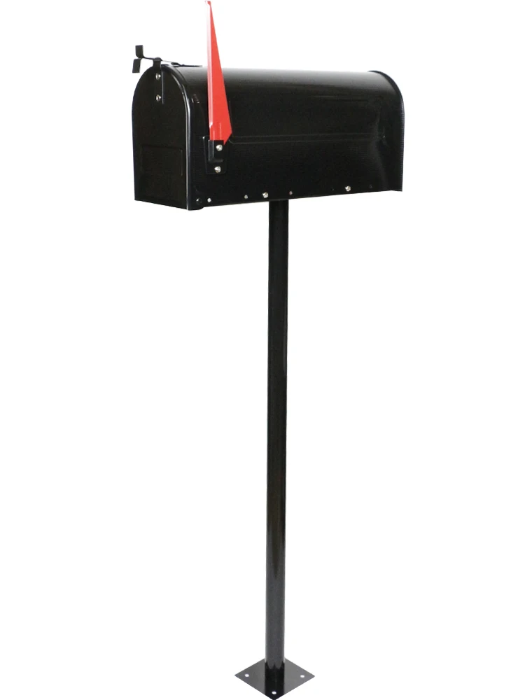 Mailboxes Large Capacity Galvanized Steel Mailboxes,Architectural Mailboxes  Curbside Locking Security Mailbox, Black,Large