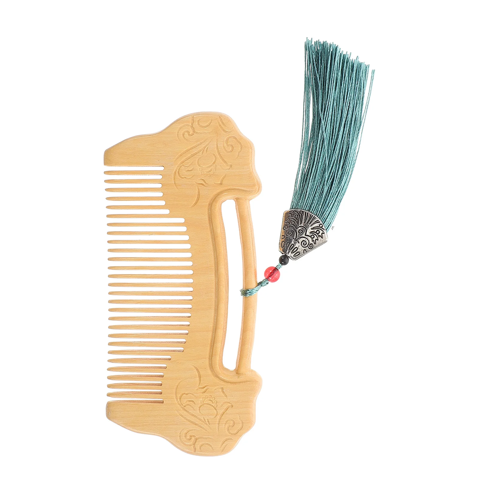 

Handcrafted Wooden Fine Tooth Comb Boxwood Carved Ruyi Lock Scalp Massager Beard Hair Comb for Women Men Wooden Combs for Women