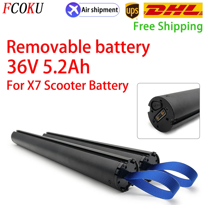 HX X7 New  36V 5.2AH Rechargeable Lithium Battery,For Kick Scooters X7 Foldable Electric Scooter Removable Battery