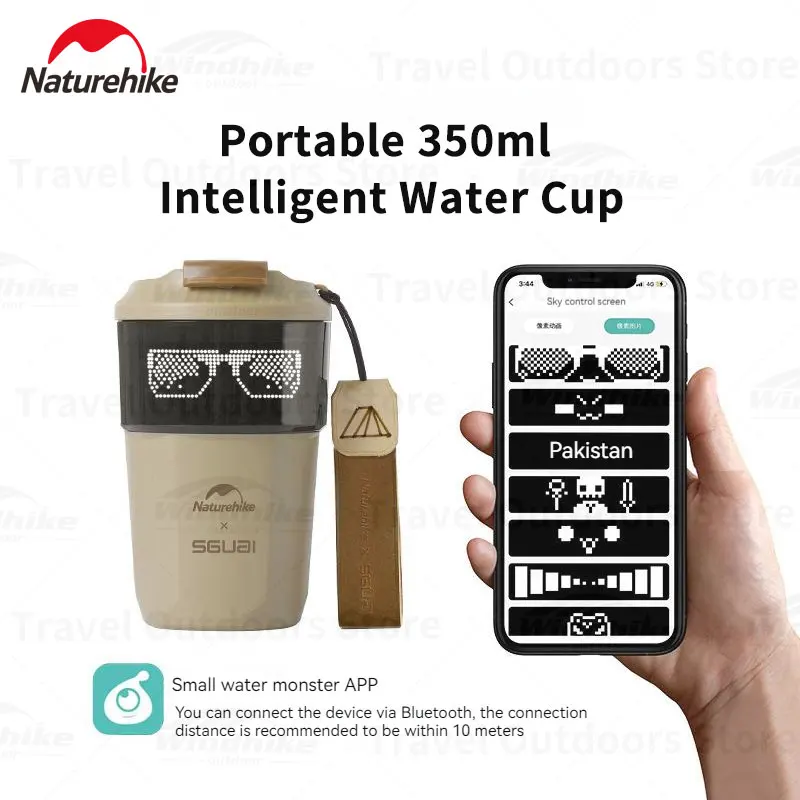 

Naturehike x SGUAI Temperature Display Insulation Cup Outdoor Camping Portable 350ml Coffee Cup APP Intelligent Water Cup