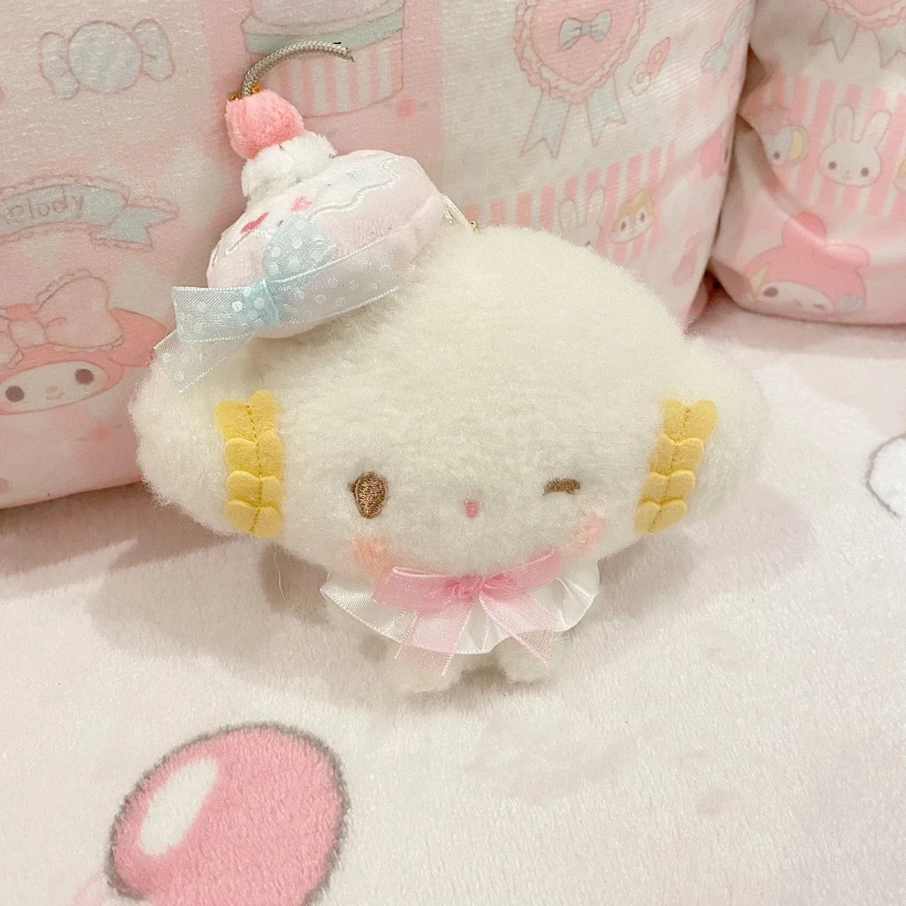 Jubiläumskollektion Cogimyun Geburtstag Plüschtier Schlüsselanhänger Kawaii Sweet Sanrio Kogimyun Gefülltes Plüschtier Kugelkette Schlüsselanhänger