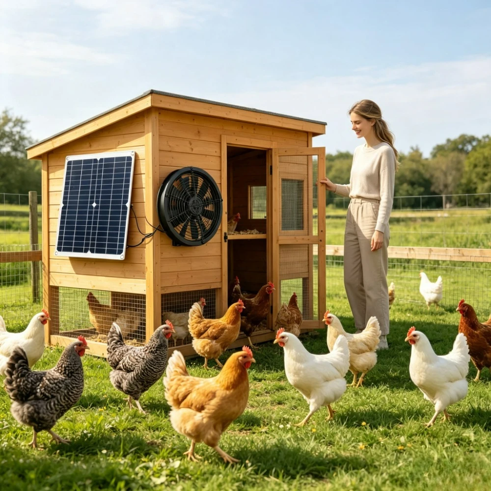 Weatherproof Farm Backyard Solar 15W 25W Vent Exhaust Cooling Fan Kit Outdoor Ventilation Fan For Greenhouse Chicken Coop Dog