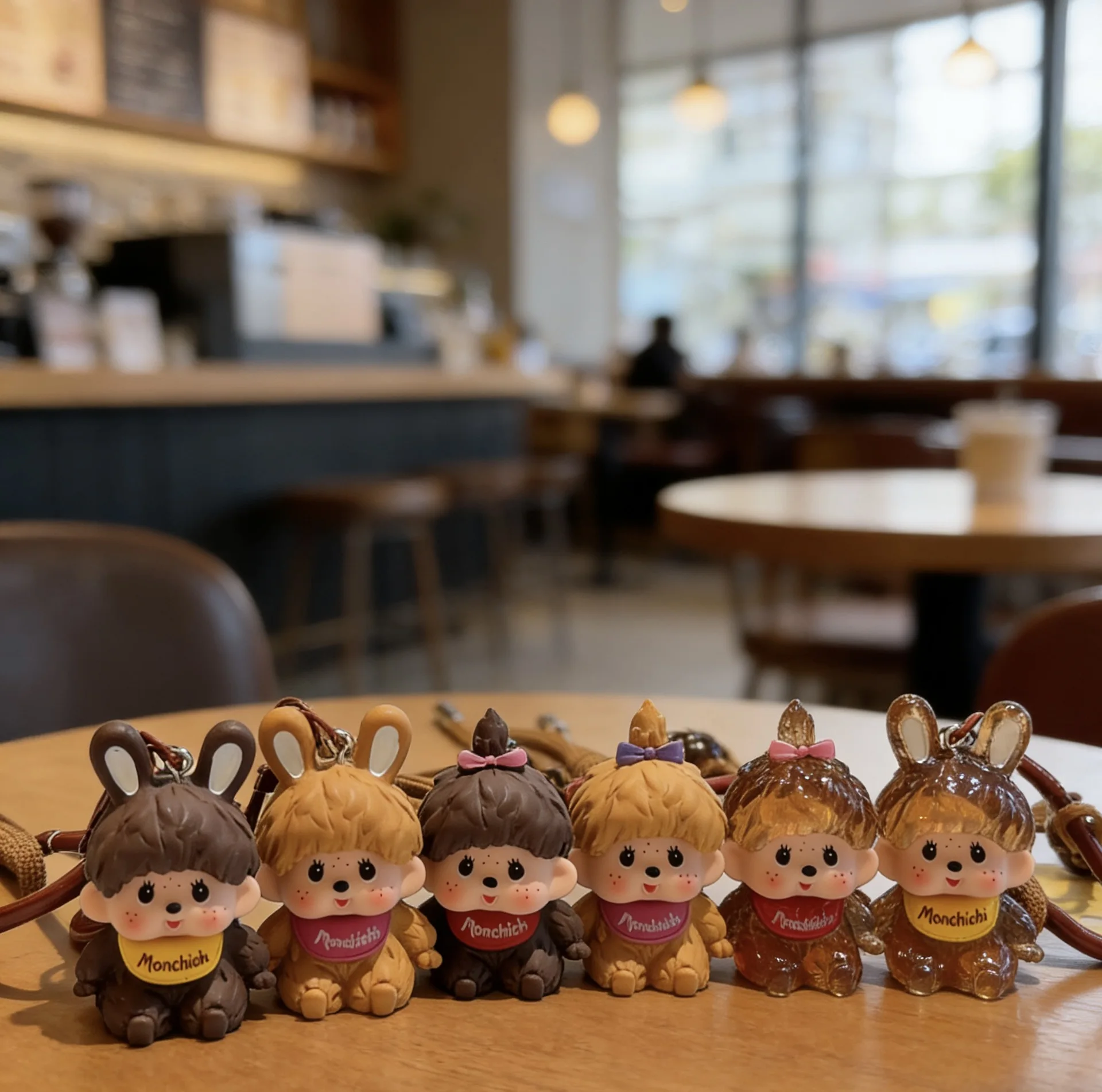 

Resin Flocking mongqiiq Keychain Cute Monkey Baby Trendy Keyring Cartoon Pendent Keys Bags Hanging Accessories Small Gifts