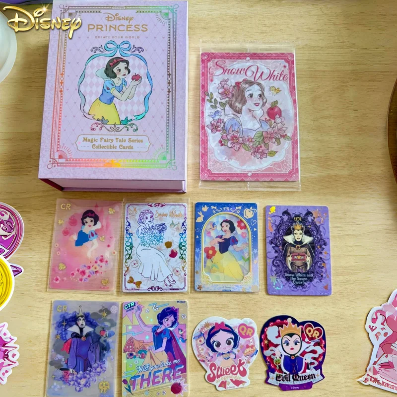 

Disney Princess Magic Fairy Tale Series Blind Box Cards Fun Anime Collection Toys for Girls Mystery Gift Board Game Accessories