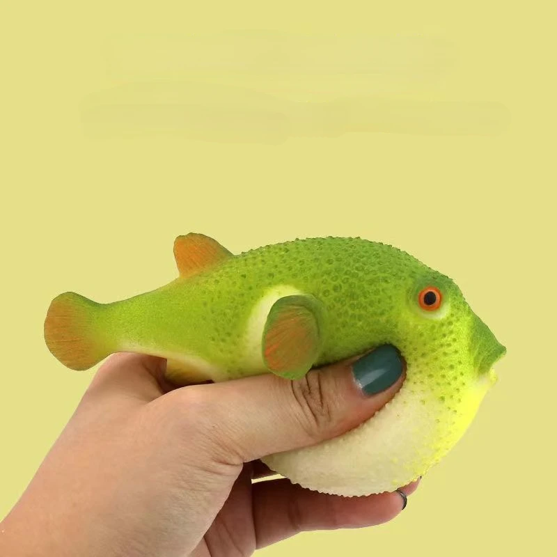 Funny Globefish Squeeze Toy Relieves Stress Cute Pop Toy Anti-stress Vent Slow Rebound Decompression Artificial Fish Doll Gifts