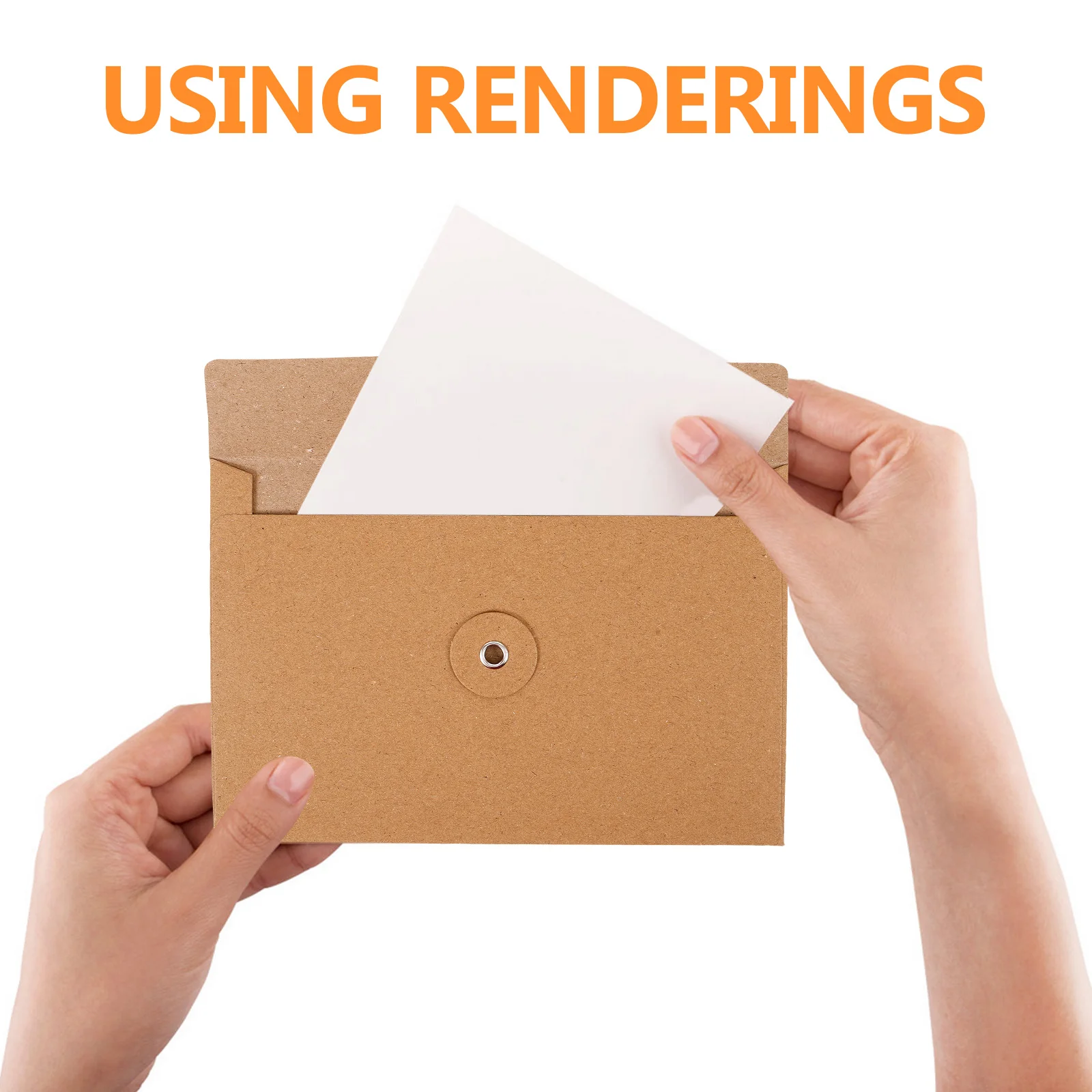 

20Pcs Kraft Paper Winding Envelopes Storage Pouches File Holders Letter Organizers Document Storage Multi-Function