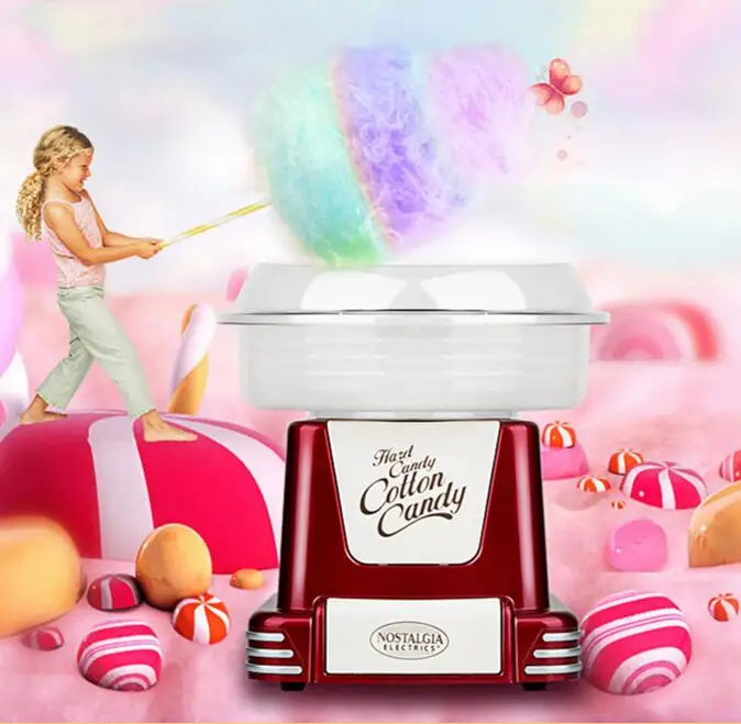 2025 Version Cotton Candy Machine Home Retro Automatic Electric Cotton Candy Maker