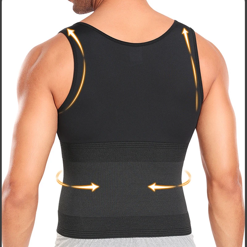 Be-In-Shape Men Slimming Body Shaper Waist Trainer Vest Tummy Control Shapewear Compression Shirts Abdomen Slim Corset Underwear