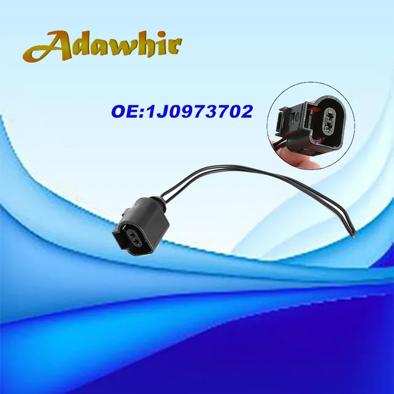 New 1J0973702 Electrical Harness 2 Pin Connector Plug Wiring for VW /Audi A4 A6 A8 Q5 Q7 2004-2009 1J0 973 702