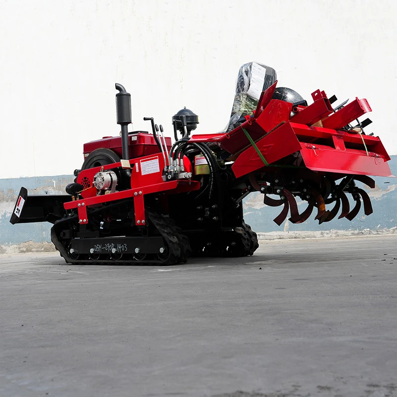 Plough Machine 4 Wheel Drive Garden Tiller Agriculture Cultivator  Crawler Cultivator