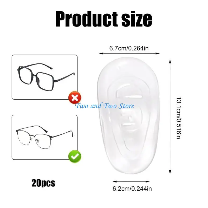 Hx6f G14 وسادة الأنف المتوافقة مع النظارات 20PIECES وسائد الأنف السيليكون الناعمة