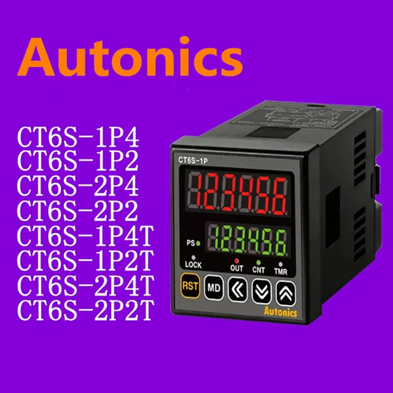 Genuine Autonics CT6S-2P2T Electronic Timer IP65 Protection Industrial Use 6-digit 7-segment LED Display Programmable Batch