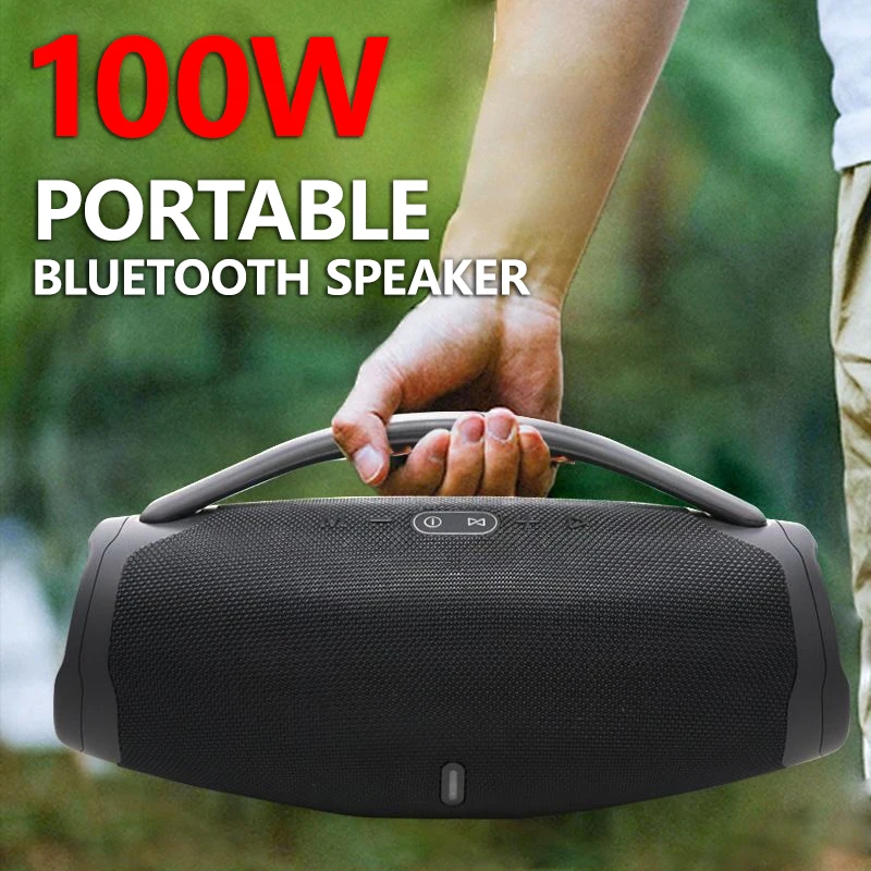 100W High-power Portable Bluetooth Speakers Outdoor Waterproof Subwoofer Sound Box HiFi Stereo Handheld Speaker BOOMS BOX3