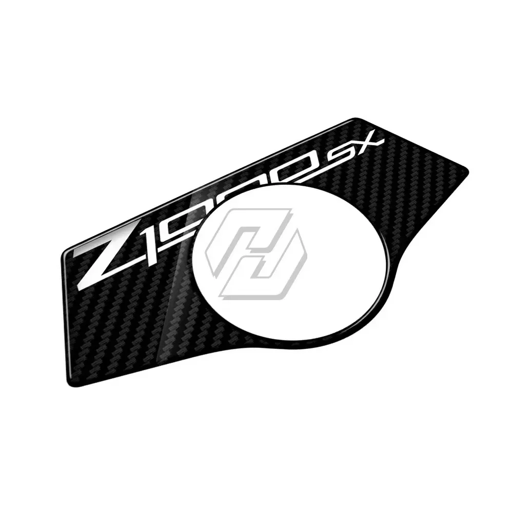 Für KAWASAKI Z1000SX 2011 2012 2013 2014 2015 2016 2017 3D Carbon Fiber-Look Upper Triple Yoke Defender Aufkleber