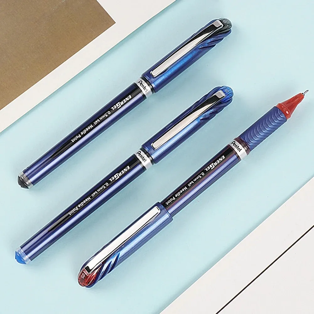 3pcs Japan Pentel Gel Pen Quick Drying BLN25 Student Writing 0.5mm Large Capacity Black Red Blue Office Business Supplies