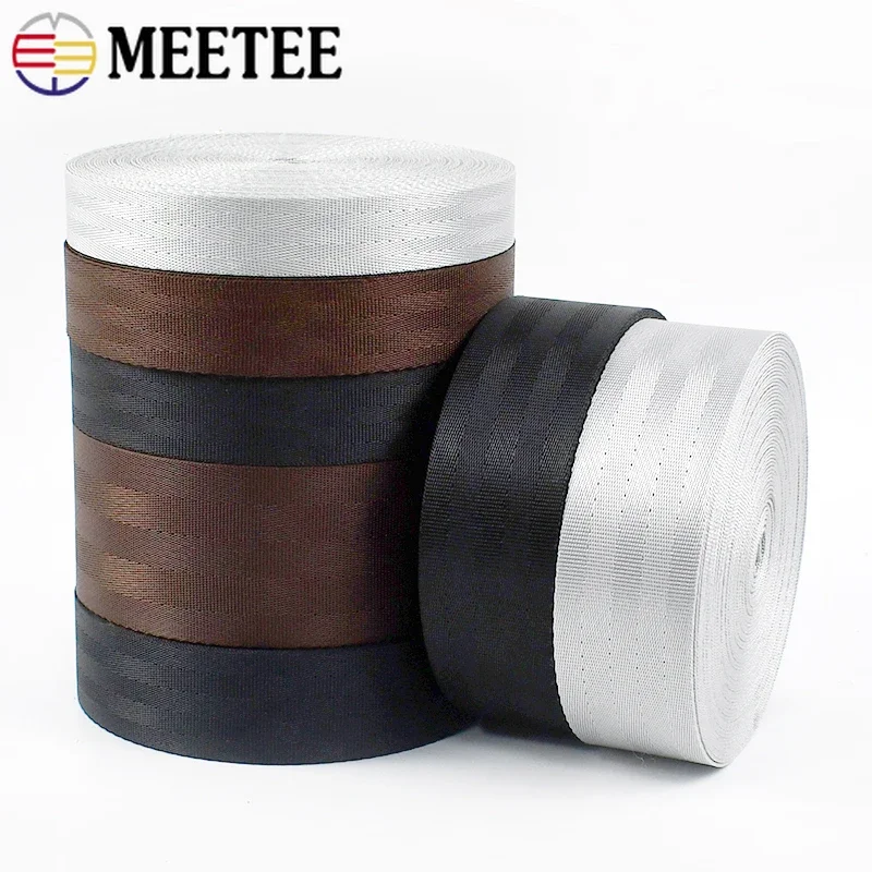 5M 20-50mm Nylon Webbing Tape Safety Suitcase Belt Outdoor Bag Strap Decorative Ribbon Colthes DIY Sewing Crafts Accessories