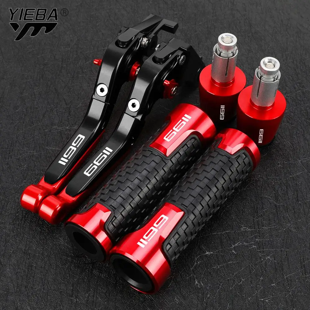 

For DUCATI 1199 TRicoloRe 2012 2013 2014 2015 Motorcycle Adjustable Brake Clutch Levers Handlebar Handle Bar Ends Grips Caps