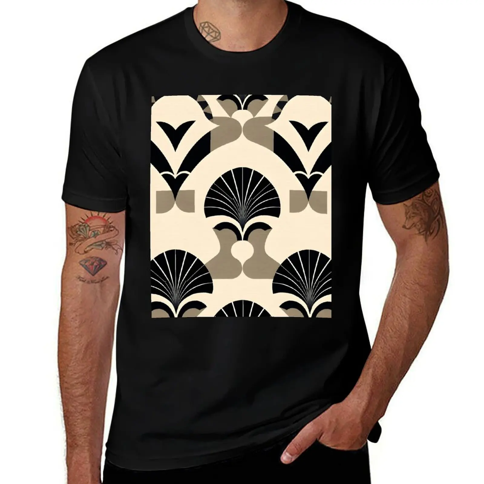 

Origami-inspired Japanese tribal folds in minimalist textile harmony, seamless pattern. T-Shirt