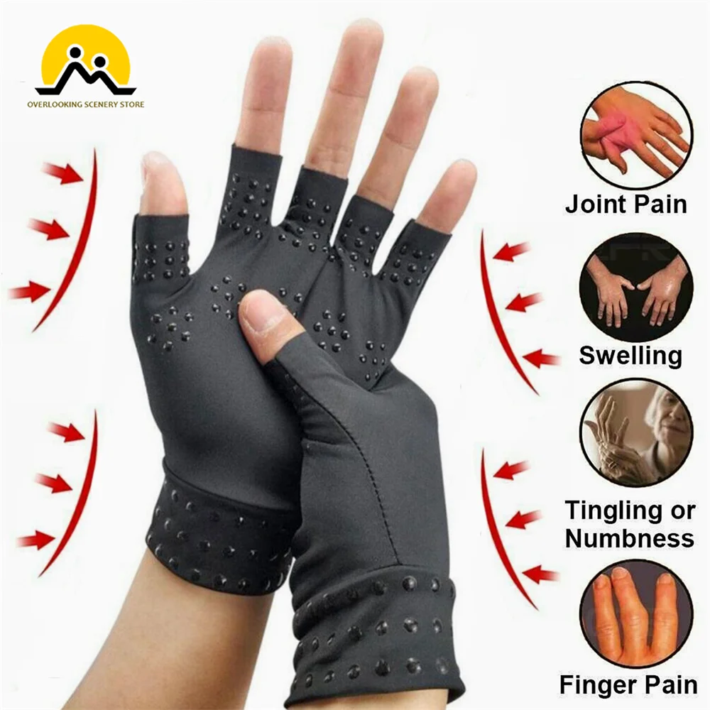 1Pair Gloves Anti Arthritis Health Compression Therapy Gloves Rheumatoid Hand Pain Relief Heal Joints Hand Wrist Brace Corrector