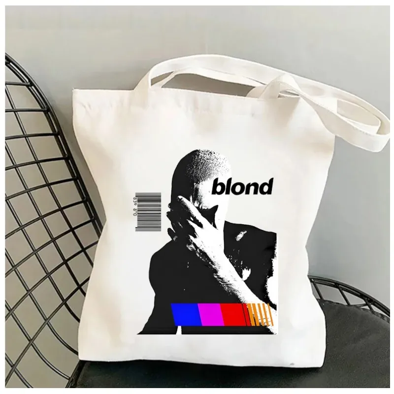 Frank Ocean Blond Cool Women Shoulder Bags Kawaii Shopper Shopping Canvas Bag Versatile Daily Shoulder Bag Fashion Girl Handbags