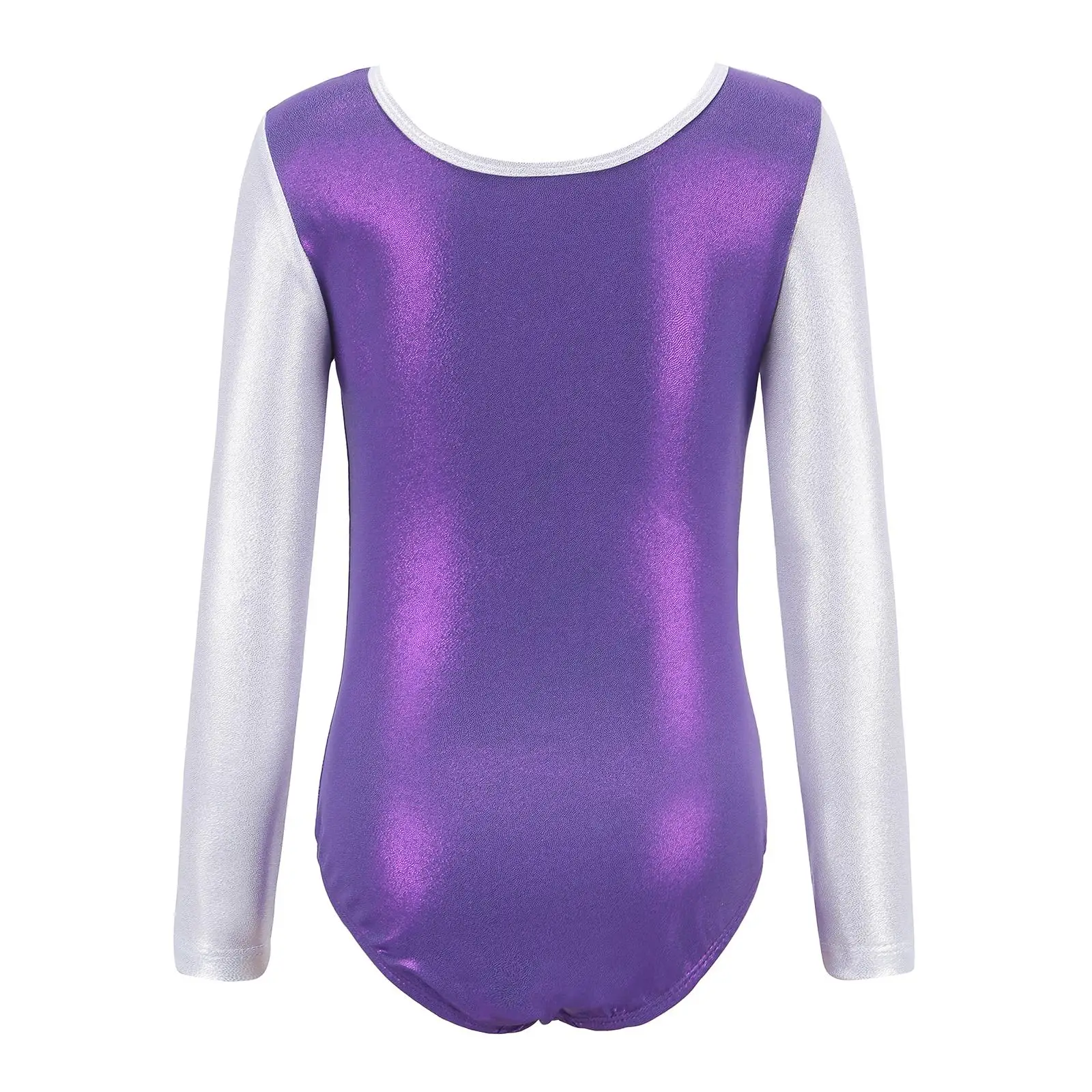 

Gymnastics Leotards for Girls Long Sleeve Colorful Sparkling Leotard for Girl