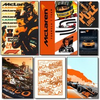 Racing Team Poster Paper Printing Living Room Porch Bar Restaurant Art M-McLaren F1 Car Decoration Painting