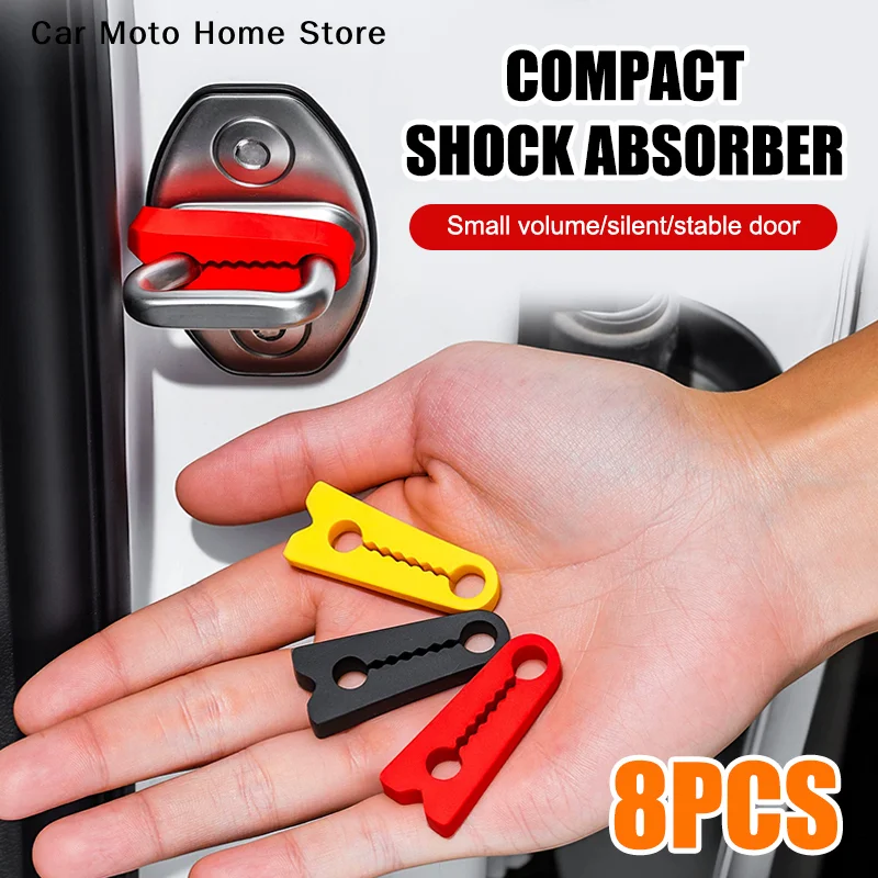

【DM】8pcs Sound Damper Car Door Lock Buffer Universal Deadener Seal Shock-Absorbing Protector