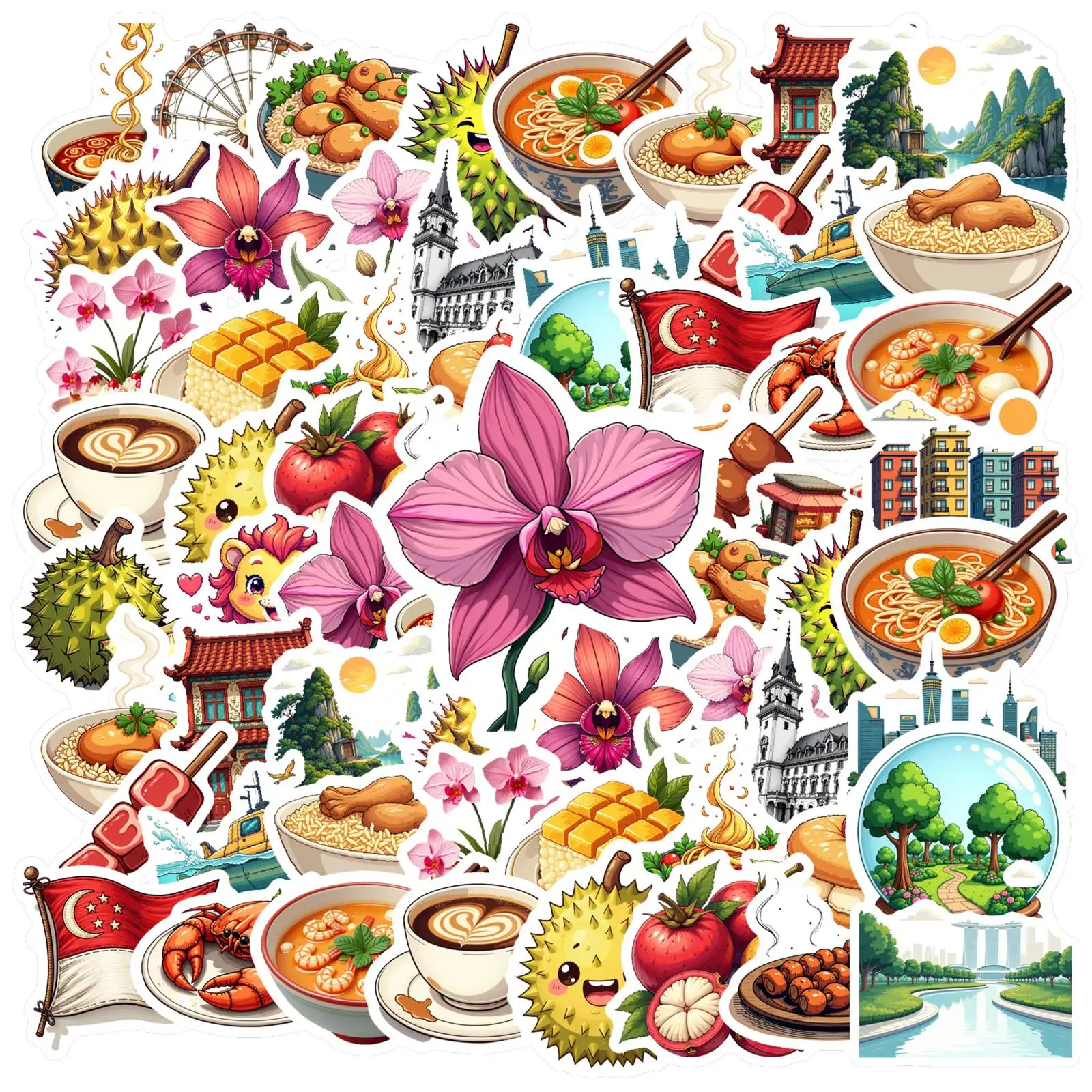 35 قطعة-50 قطعة ملصقات الطبيعة غريب الأطوار واقعية سيتي سكيب الغذاء ملصقات القرطاسية ملصقات لأجهزة الكمبيوتر المحمول دراجة نارية الأمتعة الهاتف #1