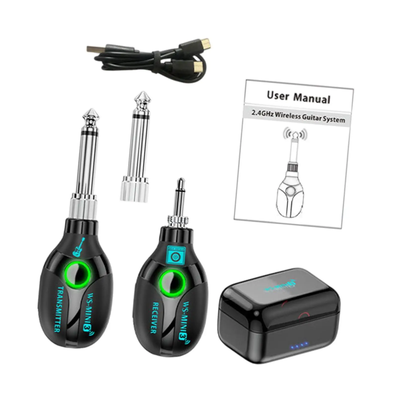 Audio Transmitter and Receiver Automatic Connection Recover Vocal Guitar System for Condenser Mic Guitar Dynamic Mic Audio Mixer