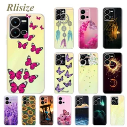 For Vivo Y35 Case 2022 New Fashion Colorful Painted Cover 6.58'' Soft TPU Fundas Phone Case For Vivo Y35 Y 35 VivoY35 Full Coque