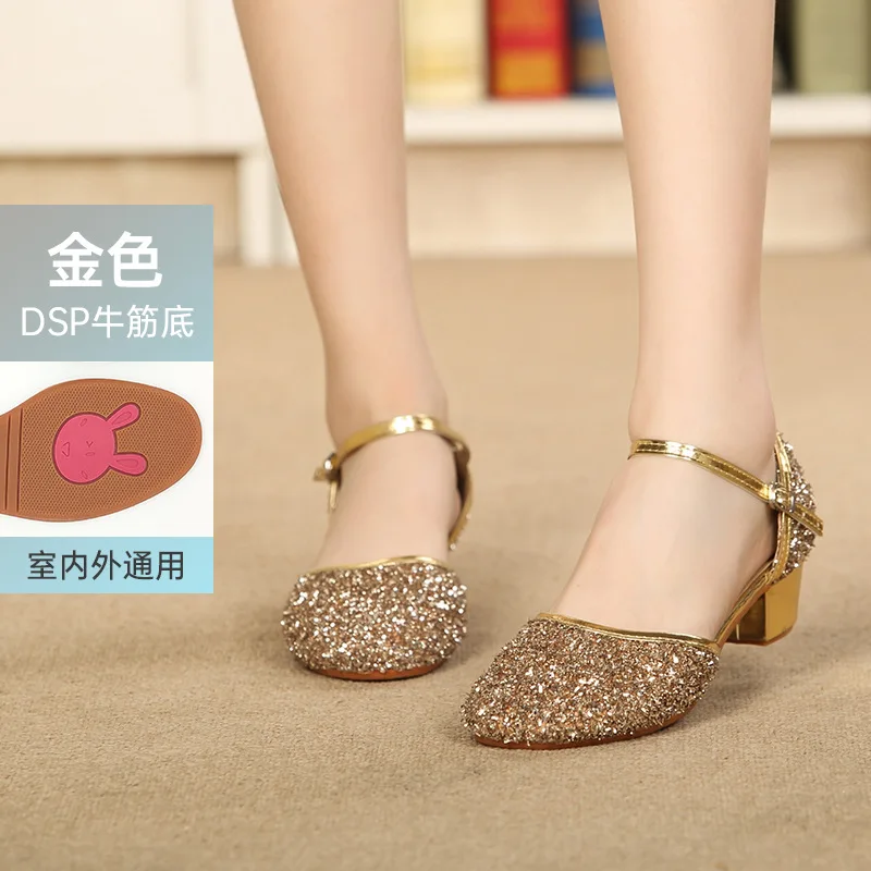 Flash modern Ballroom Salsa tango latin dance shoes Kids girls women's Performance shoes salsa latin dance shoes High quality
