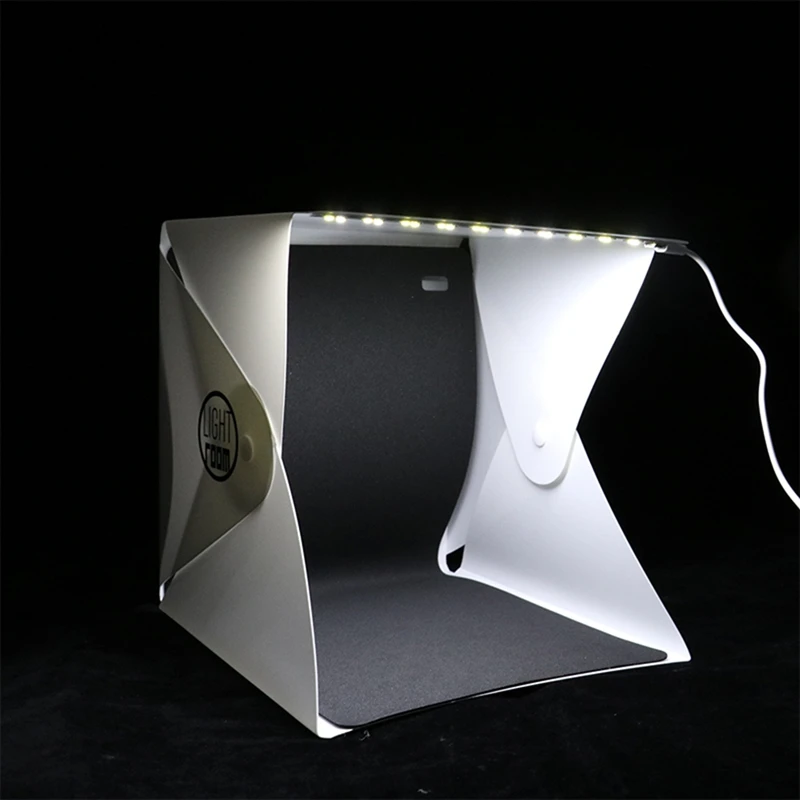 Photography LED Light Room Photo Studio Light Tent Soft Box For DSLR Camera 22CM Portable Folding Lightbox-A38R