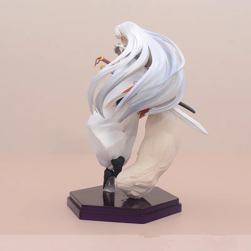 20cm Inuyasha Anime Figure Sesshoumaru PVC Action Figure Higurashi Kagome Figurine Collectible Model Toys Kid Gift