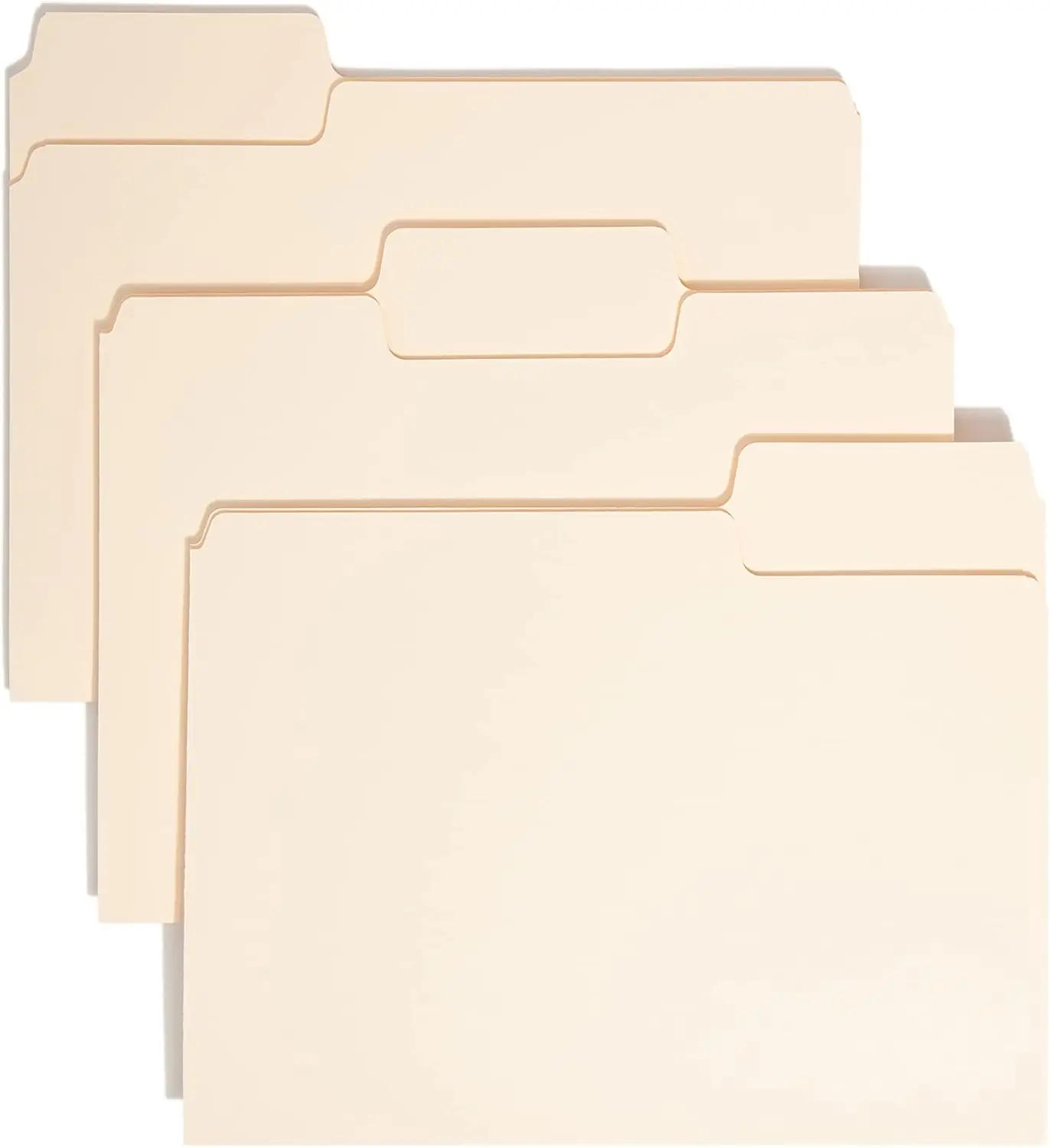 

Heavyweight Manila File Folders, Oversized 1/3-Cut Tabs, Letter Size, 50 Per Box for Easy Organization
