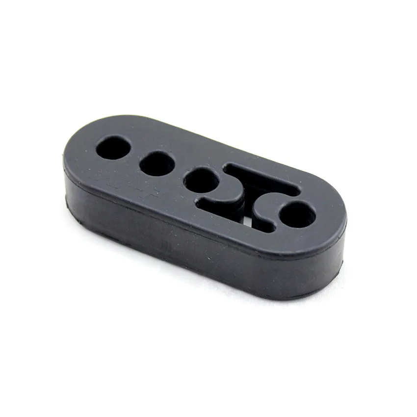 Exhaust Pipe Rubber Mount with 4 Hole Extended Bracket for Car Modification High Universality Fitment Red Black Yellow Blue