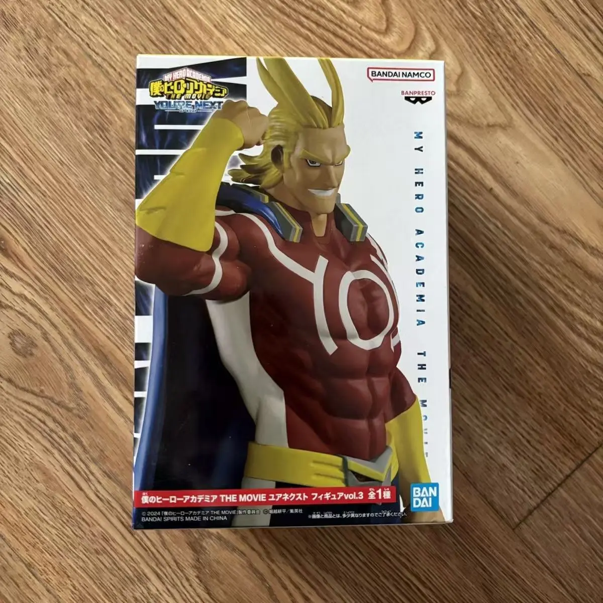 バンダイオリジナルバンプレスト私のヒーロー学界映画オールマイト PVC アニメアクションフィギュア模型玩具飾り誕生日プレゼント