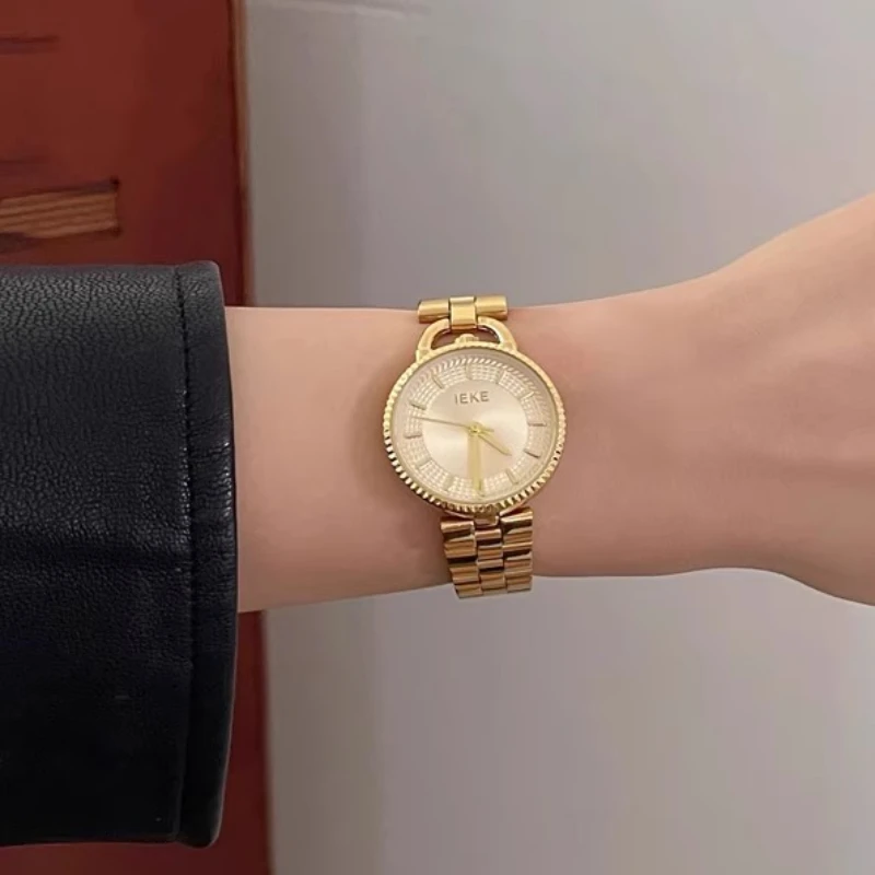 Classic Trend Ladies Watch Elegant Simple Light Luxury Retro 2025 Waterproof Quartz Watch Birthday Gift