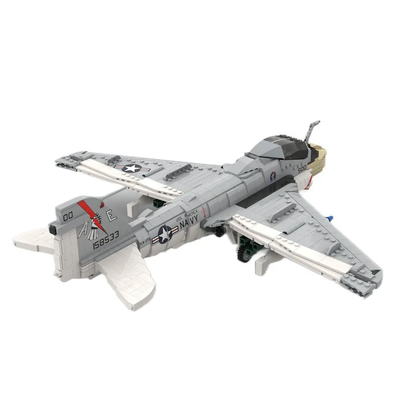 1:35 A-6E Intruder Blocks, Military Attack Aircraft Model, DIY Bricks for Collectors, Decor & Gifts