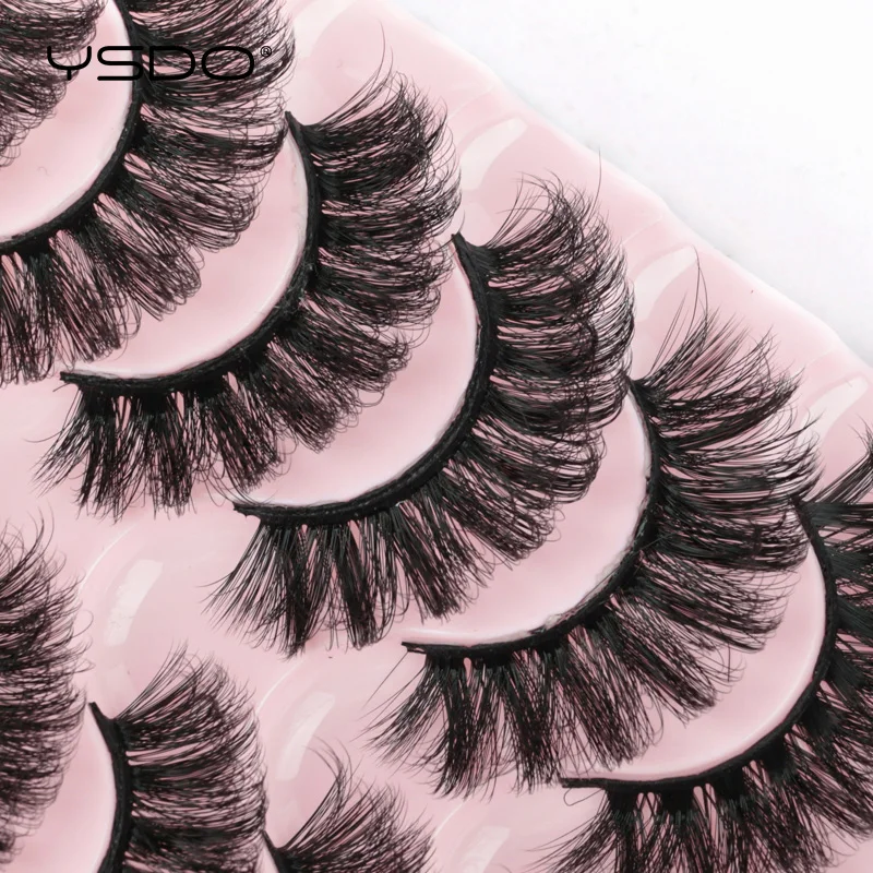 YSDO 3/5/10 Pairs Mink False Eyelashes Makeup Eyelash Extension Tool Natural Fluffy 3d Mink Lashes Maquiagem Thick Volume Cilios