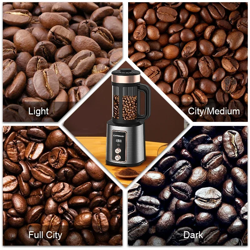 ماكينة تحميص القهوة الكهربائية الجديدة بالهواء الساخن 110 فولت/220 فولت ماكينة تحميص القهوة الصغيرة بدون دخان ماكينة تحميص الخبز والخبز