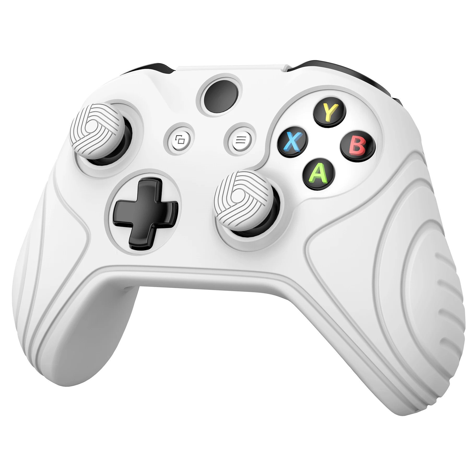 PlayVital Samurai Edition 미끄럼 방지 그립 실리콘 스킨 부드러운 고무 케이스(Xbox One X/S 컨트롤러용) 2개의 엄지 스틱 캡 포함