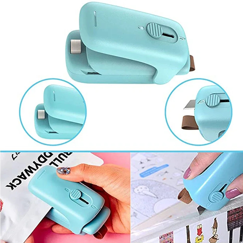 Mini Heat Bag Sealing Machine Bag Sealer Plastic Food Bag Closure Portable Sealer Packing Kitchen Accessories Without Battery