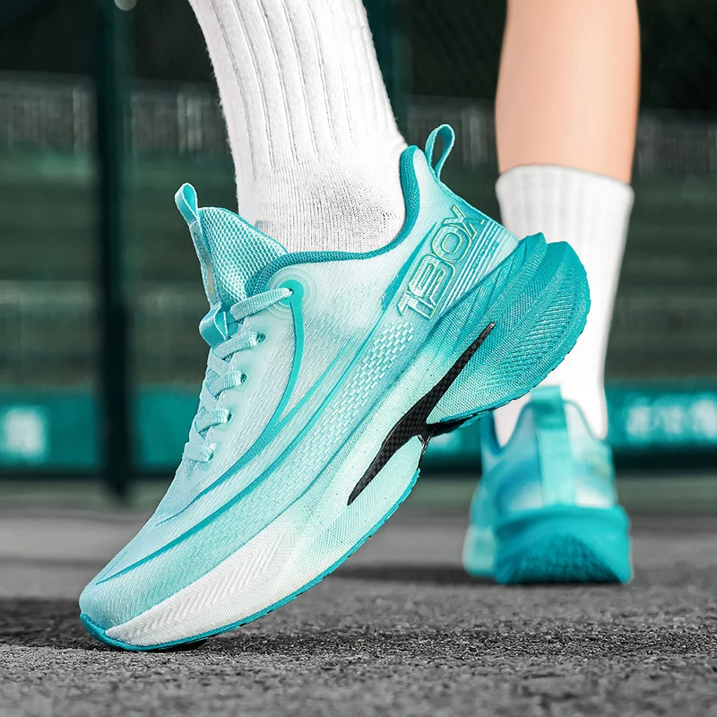 

New Men'S Carbon Plate Support Sports Shoes Lightweight And Thick Soled Running Shoes Mesh Breathable And Fashionable Shoes