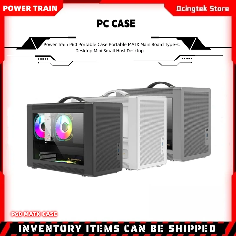 trem de potencia p60 portatil case portatil matx placa principal tipo c desktop mini pequeno host desktop 01